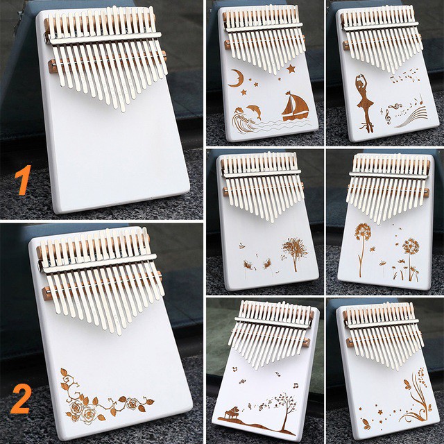 Đàn kalimba 17 phím gỗ nguyên khối Mahagony GECKO000059- haicneal