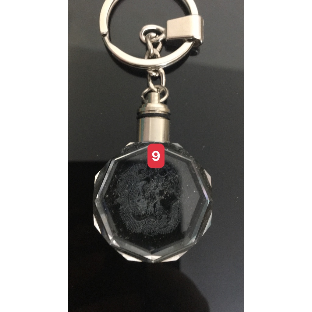 Móc khóa Phát Sáng RỒNG, PHẬT TỔ anime chibi thủy tinh pha lê quà tặng xinh xắn dễ thương