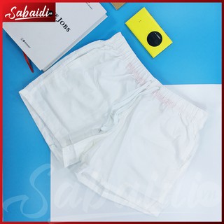 Quần short nam cotton trắng