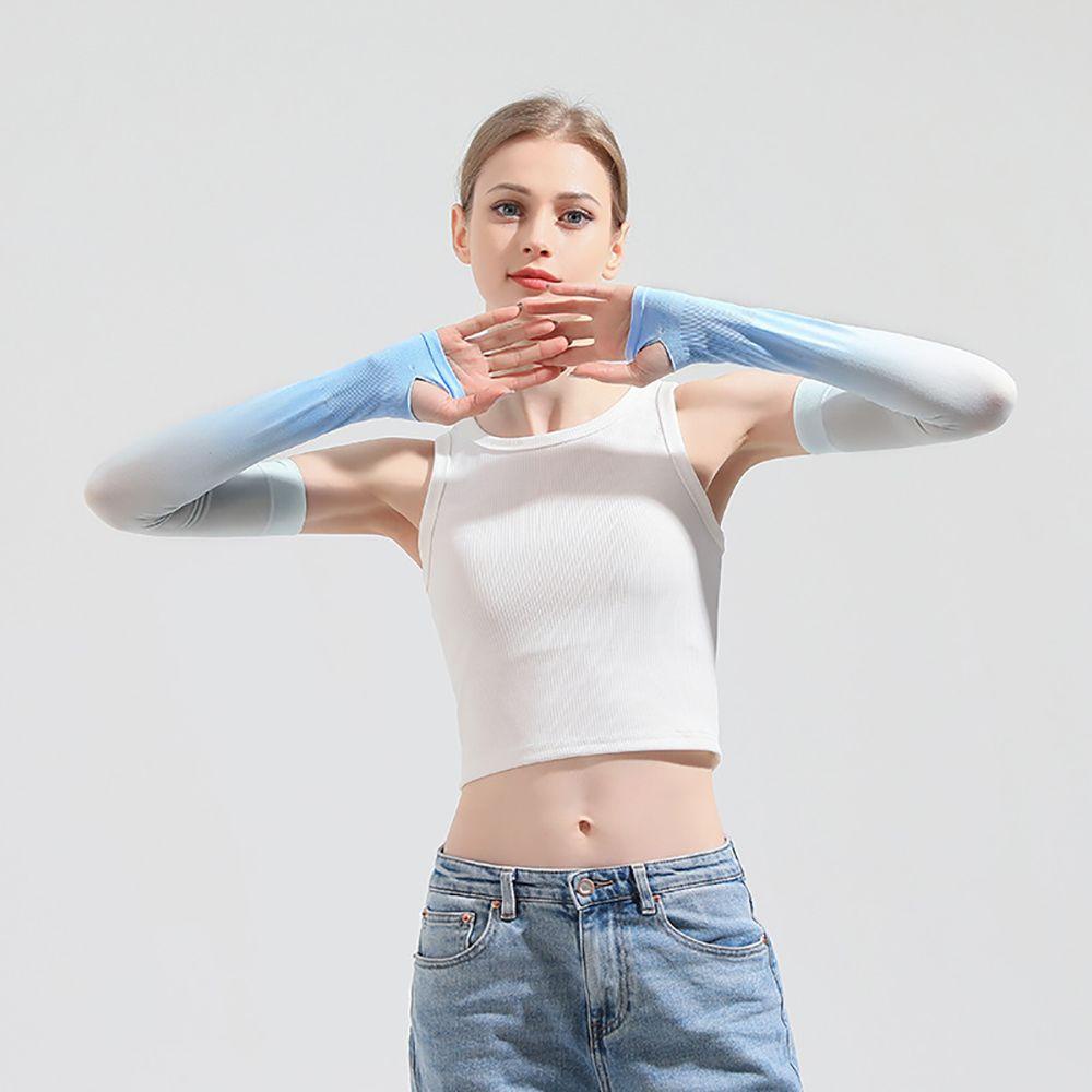 Ống Tay Áo Dài Co Giãn Dễ Thương Dành Cho Nam Nữ Chạy Bộ Câu Cá