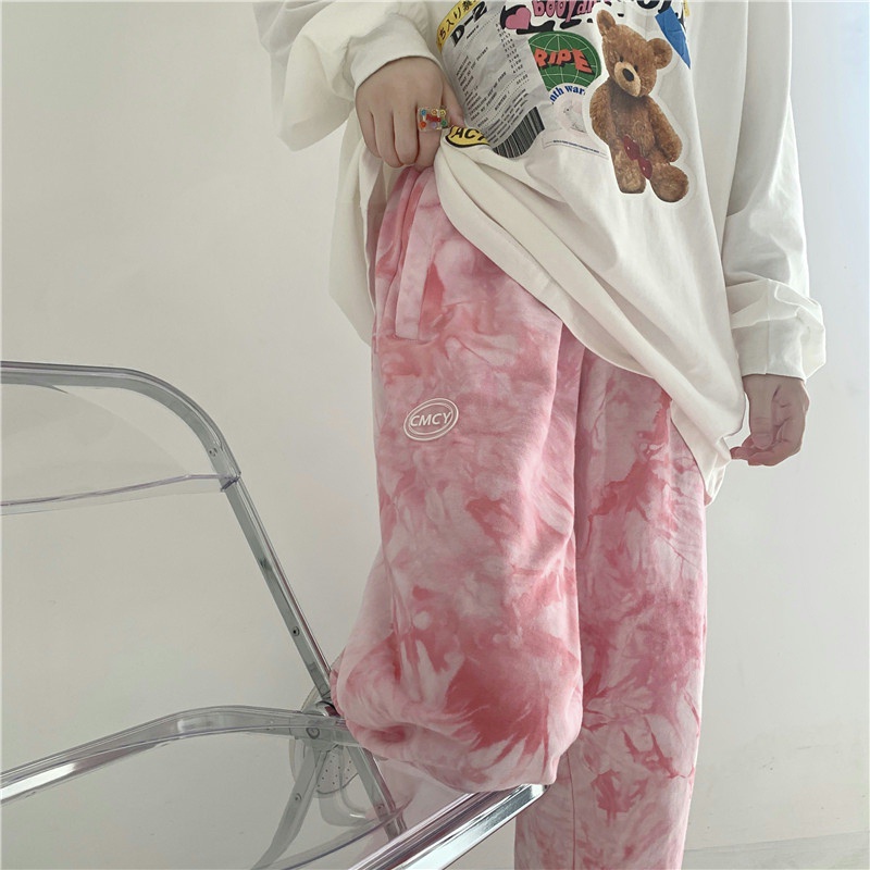 Quần ống rộng nhuộm màu độc đáo thời trang tùy chọn kích thước