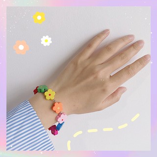 Vòng đeo tay chuỗi hình hoa nhí xinh xắn điều chỉnh vừa tay cho bé gái