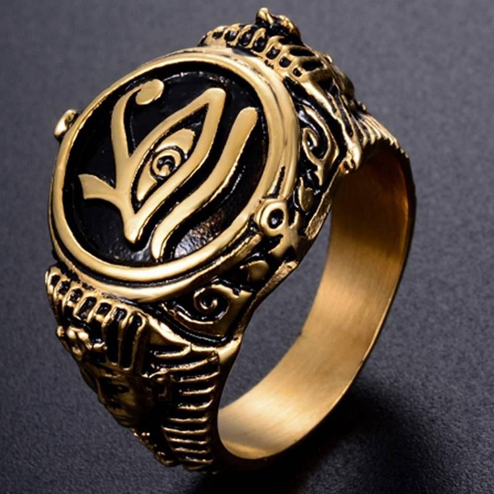 Thời trang cổ điển Ai Cập Pharaoh Mắt Horus Nhẫn Trang sức nam