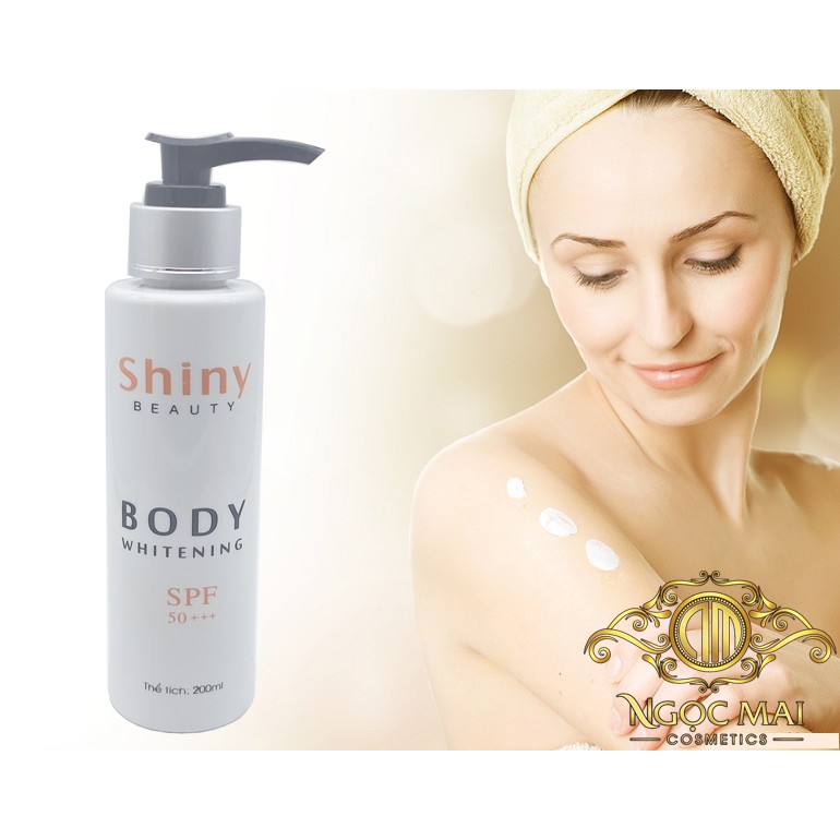 Kem dưỡng trắng da toàn thân Shiny Beauty (200ml)