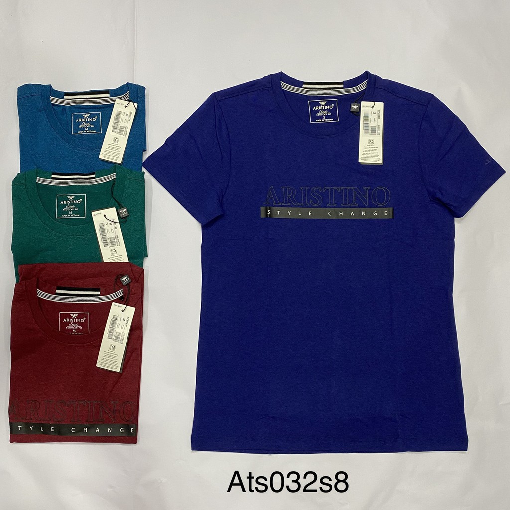 Áo thun nam ARISTINO co giãn thấm hút mồ hôi ATS032S8 regular -4 màu
