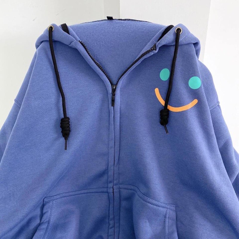 Áo khoác nỉ lót bông Mặt cười unisex | BigBuy360 - bigbuy360.vn