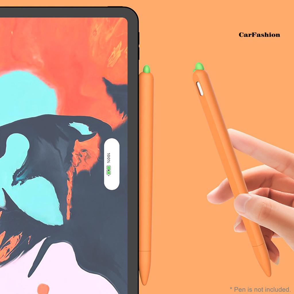 Vỏ Bảo Vệ Bút Cảm Ứng Hình Củ Cà Rốt Đáng Yêu Cho Apple Pencil 1 / 2