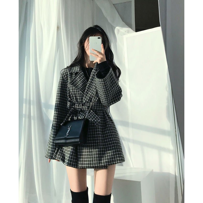 Áo dạ nữ , Áo khoác dạ kẻ nữ , áo da nữ ( Hàng sẵn shop ) | BigBuy360 - bigbuy360.vn