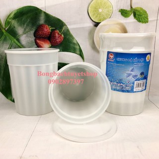 Chung làm đá Nắp Đậy HPL100 nhựa Hồng Phát - Set 2 Chung đá nắp đậy làm đá an toàn, tiện lợi, cao cấp HOFACO