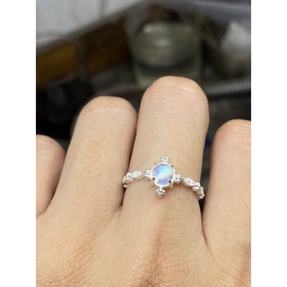 nhẫn bạc 950 đá moonstone!