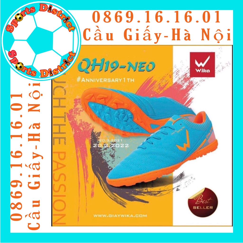 Giày Wika QH19 - Quang Hải đế cao su chống trơn trượt, đinh dăm TF bám sân cực tốt 2020-12