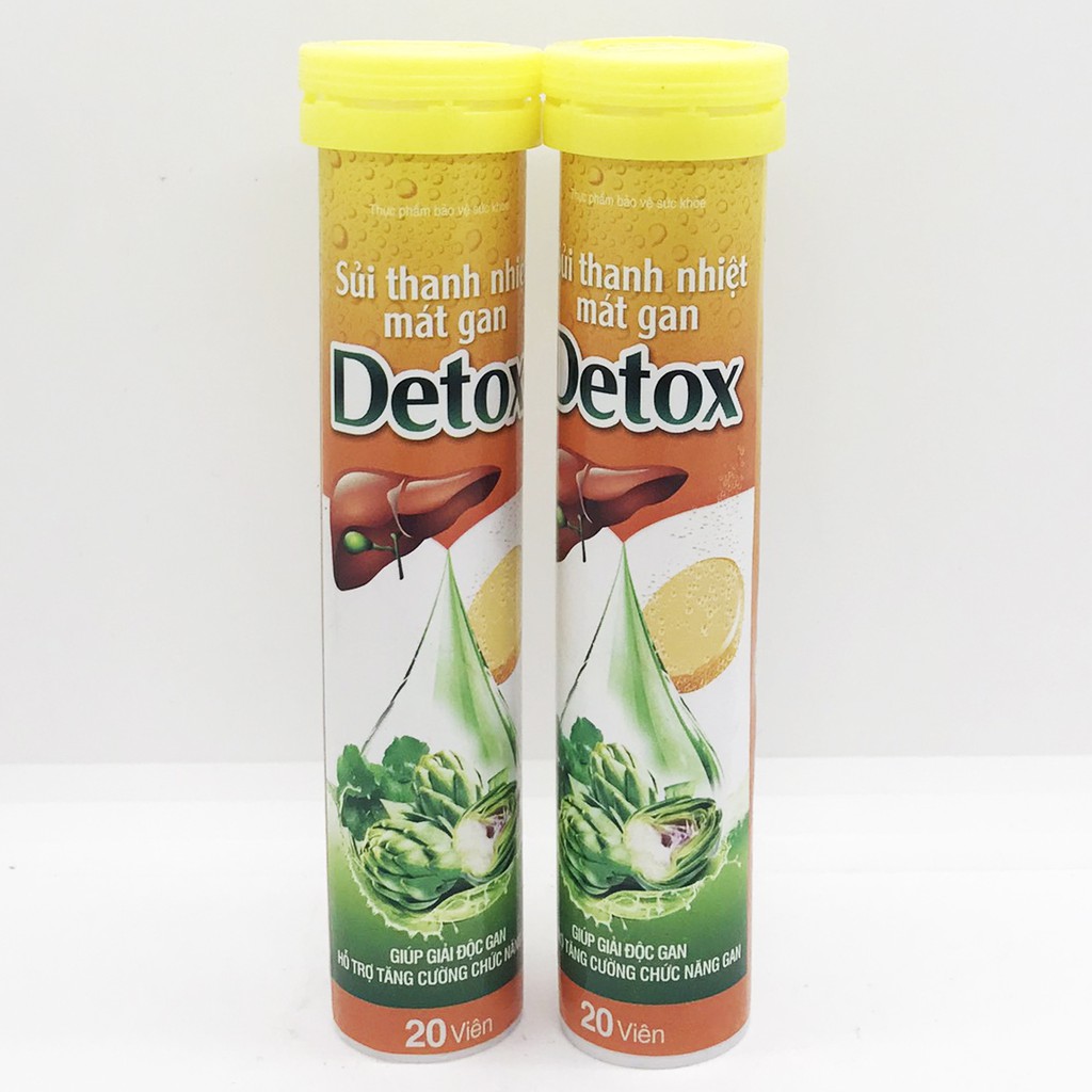Sủi thanh nhiệt mát gan Detox 20 viên