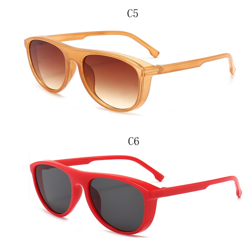 Kính Mát Chống Tia UV400 Hình Oval Màu Nâu Cổ Điển Thời Trang Cho Nữ