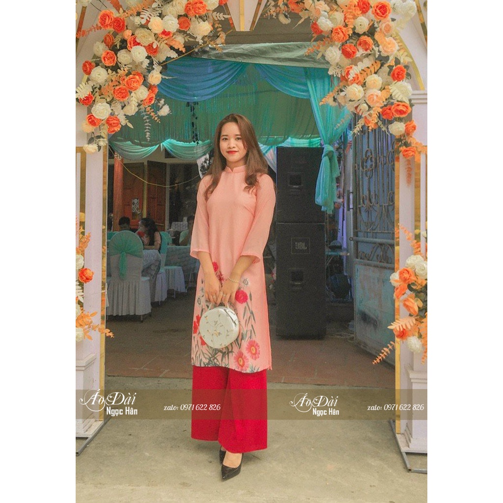 Áo Dài Cách Tân Nữ Dáng Suông Tay Ngắn A03