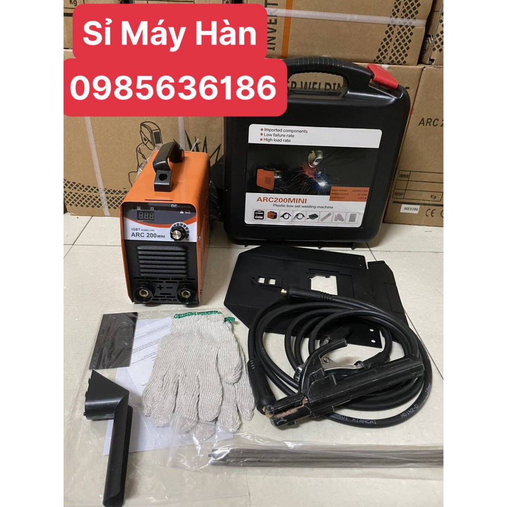 Máy hàn Arc 200 mini hộp nhựa ( tăng kính hàn điện tử)