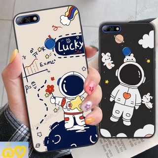 Ốp lưng Huawei Y7 Prime 2018 / Y7 Pro 2018 hình bầu trời, phi hành gia đẹp, Ốp huawei viền dẻo cao cấp Như Ý