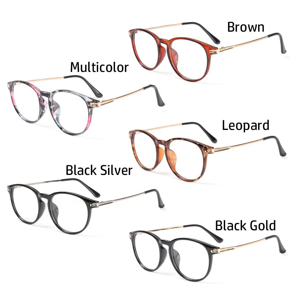 Mắt Kính Gọng Tròn Kim Loại Siêu Nhẹ Phong Cách Vintage Thời Trang Cho Nam Và Nữ