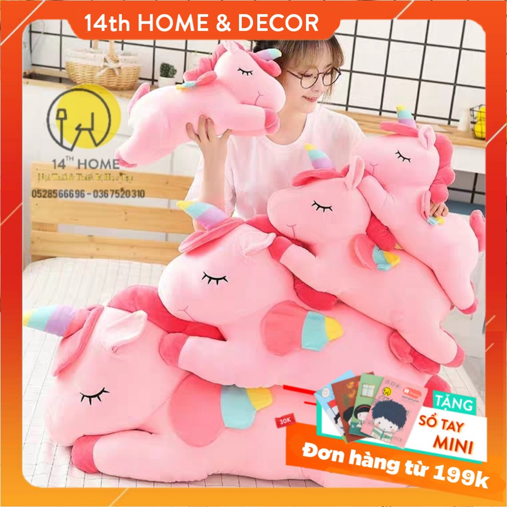 GẤU BÔNG GỐI ÔM Hình Ngựa Pony Hồng Dễ Thương -Nỉ nhung cao cấp hút chân không