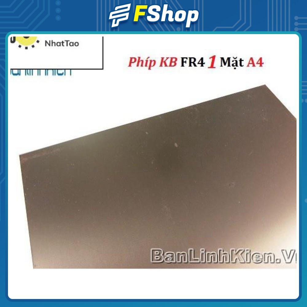 [Sale] Phíp Đồng FR4 1.6MM A4 1 Mặt (Phíp Thủy Tinh)