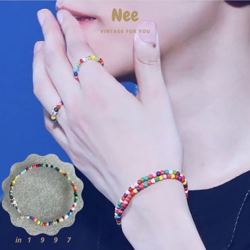 Nee Vòng tay, nhẫn hạt cườm nhiều màu sắc handmade V , Baekhyun
