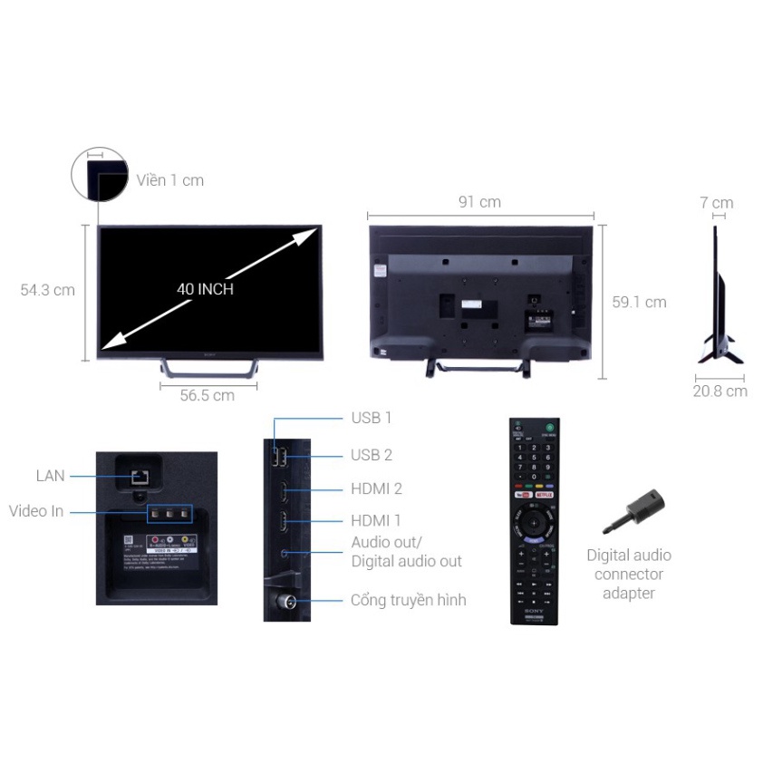 Smart Tivi Sony 40 inch KDL-40W660E Full (Nguyên seal ) | BigBuy360 - bigbuy360.vn