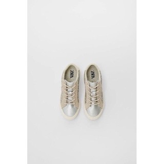 Giày nhũ bạc bé gái Zara dư xịn