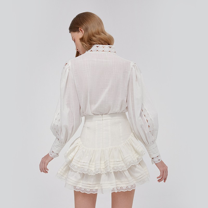 DEAR JOSÉ - Chân váy ngắn Tsunami vải linen trắng | BigBuy360 - bigbuy360.vn