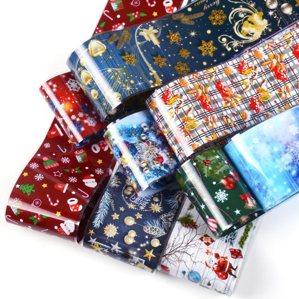 Bộ 10 Miếng Dán Móng Tay 3D Họa Tiết Bầu Trời Đầy Sao Ba Chiều Phong Cách Halloween / Giáng Sinh DIY