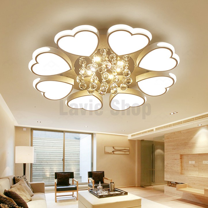 Đèn Ốp Trần Trang Trí Phòng Khách Phòng Ngủ Phòng Ăn - Đèn Trần Trang Trí Có Điều Khiển Từ Xa - 3 Chế Độ Sáng HB88