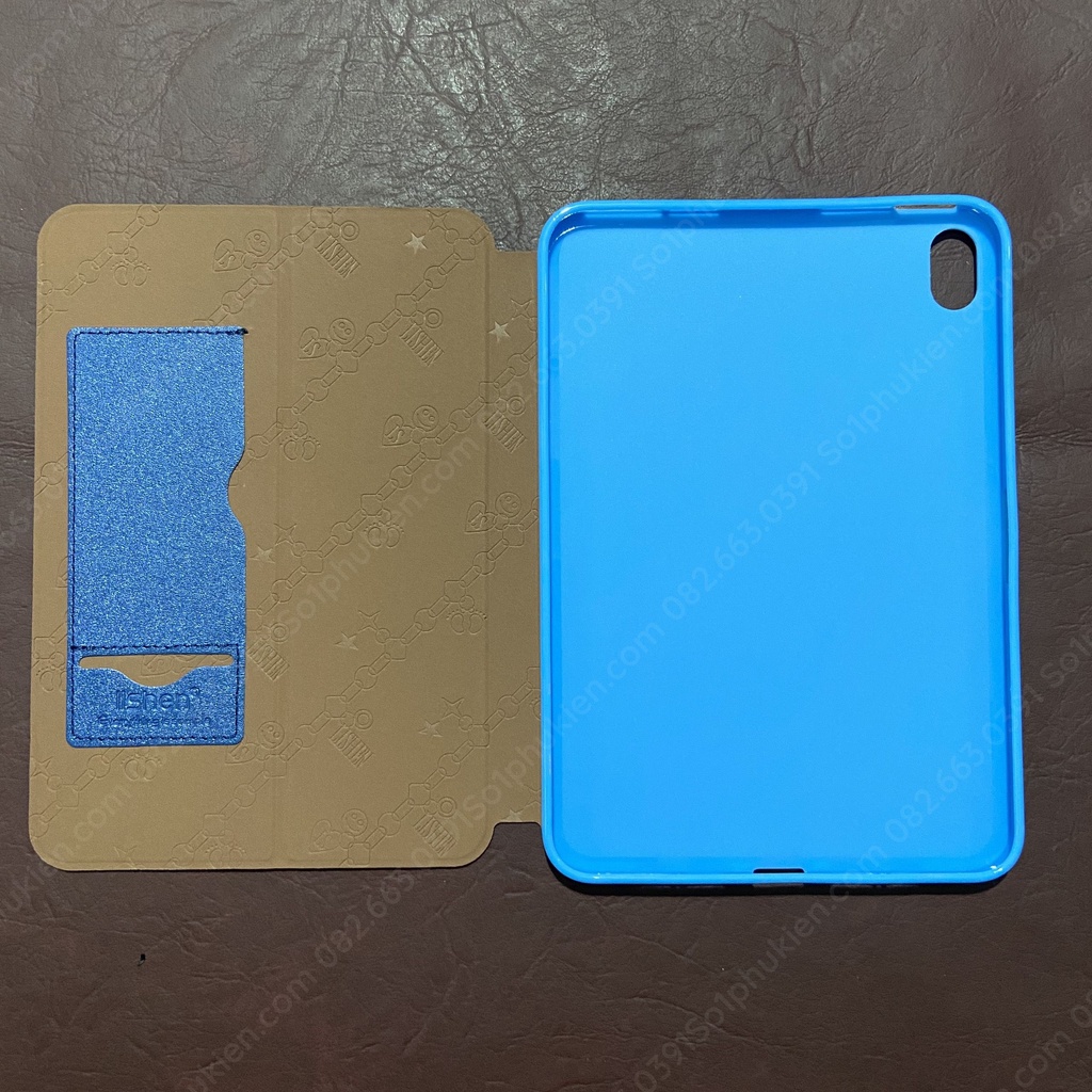 Bao da i Pad Mini 6 (2021) (mã A2568 - màn 8.3 inch) chất da xịn, có chống đỡ xem phim, có ngăn đựng thẻ tiện lợi