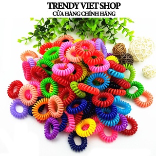 [Deal 1k] Dây Buộc Tóc, Chun buộc tóc, Kiểu lò xo trơn nhiều màu