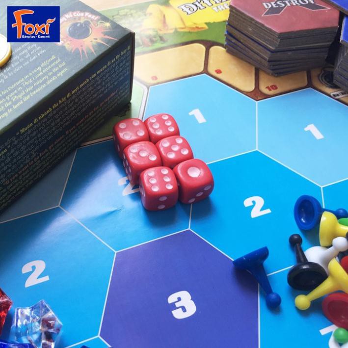 Board game-Đi tìm kho báu phần 3 Foxi-Đồ chơi gia đình tương tác-Phù hợp với mọi lứa tuổi-Tăng khả năng tư duy sáng tạo