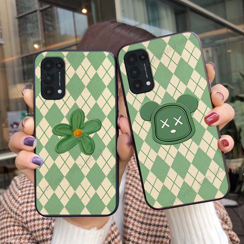 Ốp lưng Oppo Reno5 4G / Reno5 5G / Reno 5 in hình hoa, gấu rich bear nghệ thuật, thời trang