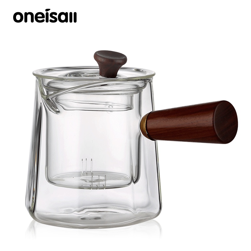 Ấm trà ONEISALL bằng thủy tinh có tay cầm tiện dụng dung tích 800ml