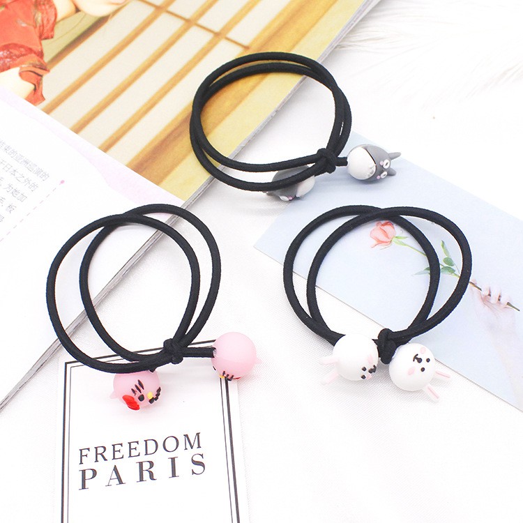 Chun buộc tóc hoạt hình ngộ nghĩnh 2 vòng dây - Dây buộc tóc 2 vòng dây    Clovershop68