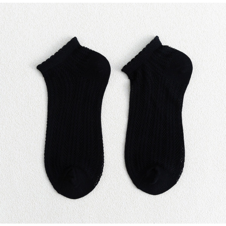 Vớ nữ cổ ngắn, tất nữ cổ bèo chất vải cotton co giãn 4 chiều thoáng khí – Tất thông hơi