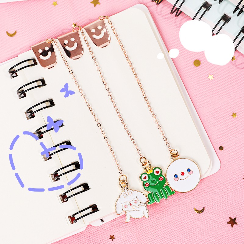 Bookmark Kẹp Đánh Dấu Trang Sách Kim Loại Enamel Nhiều Hình Vpp Đáng Yêu