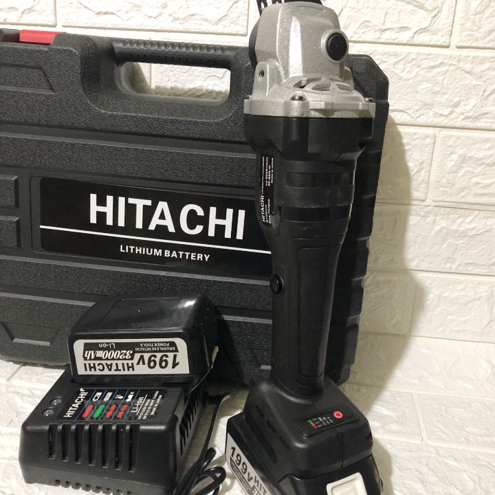 Máy mài cầm tay pin Hitachi 199V không chổi than 32000mAh TẶNG LƯỠI CƯA XÍCH CẮT GỖ, ĐÁ MÀI, ĐÁ CẮT