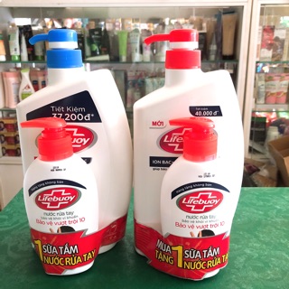 ✅ Sữa tắm lifebuoy 850g tặng nước rửa tay