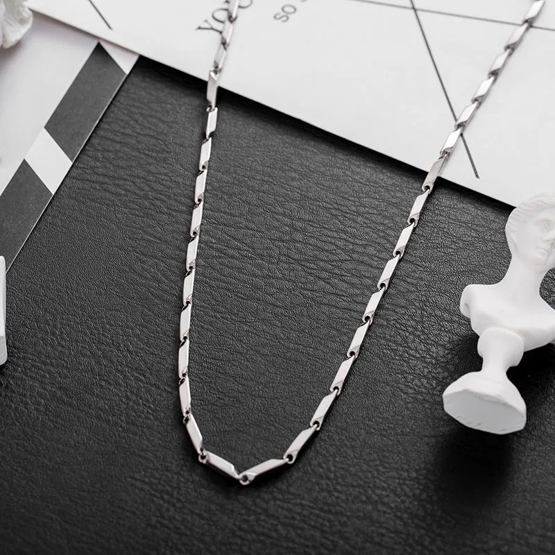Vòng cổ Unisex Nam Nữ Xích Trơn Basic Màu Bạc Cá Tính Dây Chuyền Cho Nam Nữ Loki Accessories Chất Liệu Inox Không Gỉ