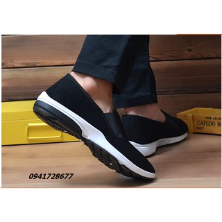Giày lười thể thao nam Black