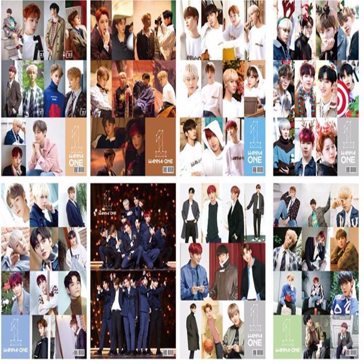 Poster Wanna One 8 tấm A3 tranh treo album ảnh in hình anime chibi đẹp