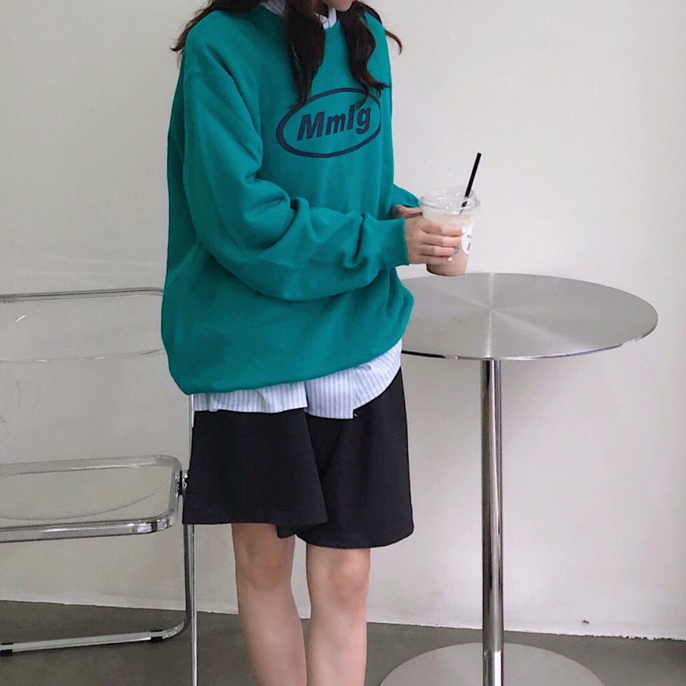 Áo Sweater Cổ Tròn Dáng Rộng In Chữ Thời Trang Xuân Thu Dành Cho Nữ | BigBuy360 - bigbuy360.vn