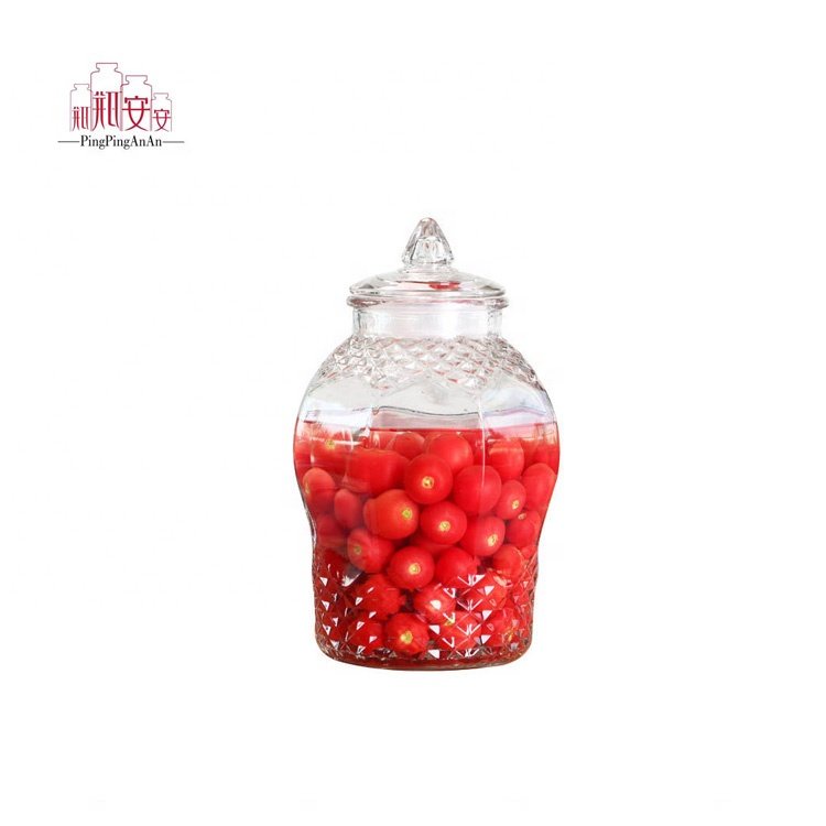 Bình thủy tinh 8833 (bình quả trám) dung tích 3 lít có vòi rót