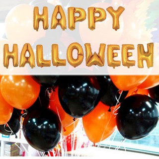 THANH LÝ NGHỈ BÁN - ( có sẵn ) Set 14 bóng chữ HAPPY HALLOWEEN - tổng hợp đồ trang trí halloween