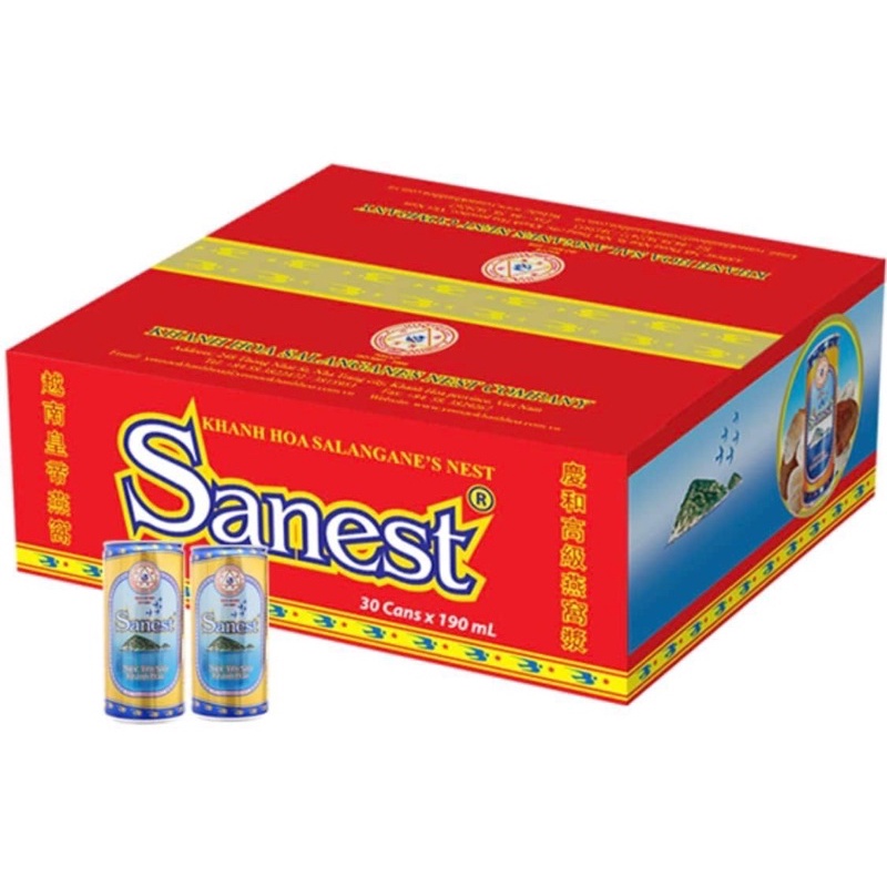 Nước Yến sào Sanest Khánh hoà , thùng 30 lon 190ml