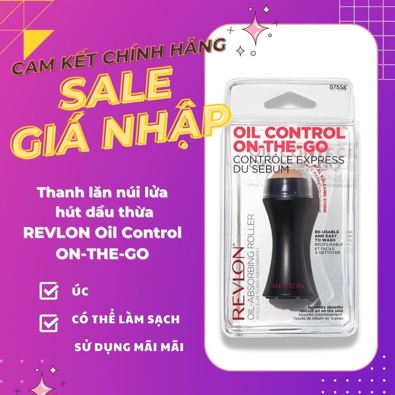 [Chính hãng] Thanh lăn dầu đá núi lửa tự nhiên Siêu HOT Revlon Oil Control On-The-Go