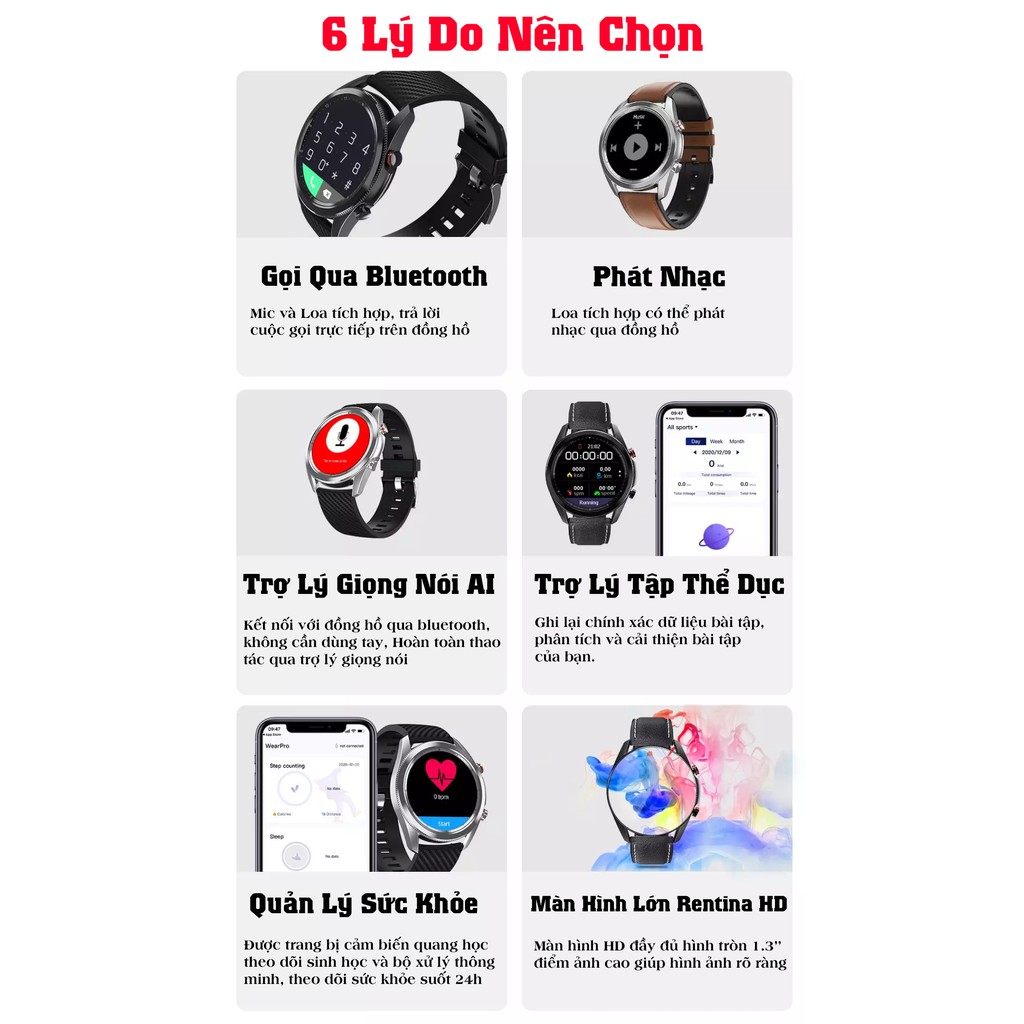 Đồng hồ thông minh DT91 nghe gọi giá rẻ , Thay đổi hình nền cá nhân tùy ý , Đồng hồ nam theo dõi sức khỏe