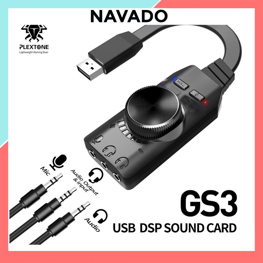 Sound Card Âm Thanh 7.1 Cho Máy Tính Pc Chuyên Game Plextone GS3