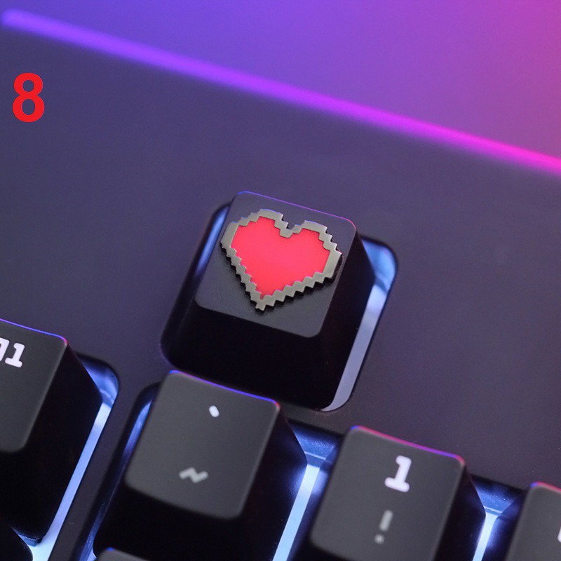 Keycap nhôm (nút bàn phím) kim loại xuyên led